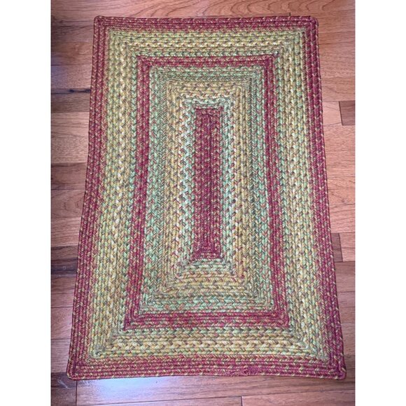 Handmade Rectangular Braided Rug - 20" x 30" - Multicolor - Picture 5 of 10